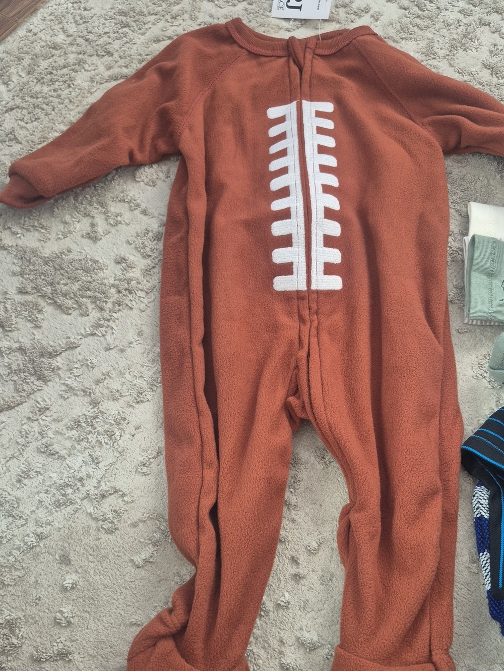 The Children's Place Rust Brown Football Fleece One-Piece